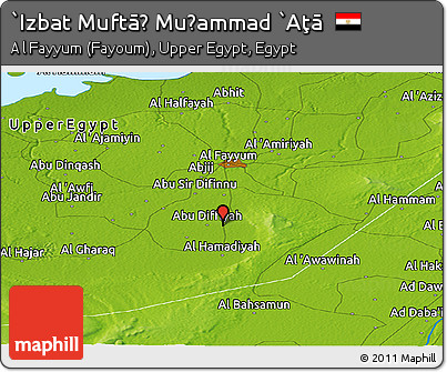 Physical Panoramic Map of `Izbat Muftāḩ Muḩammad `Aţā