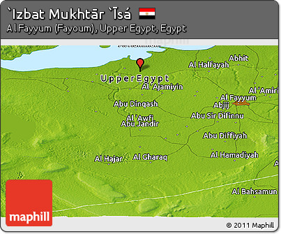 Physical Panoramic Map of `Izbat Mukhtār `Īsá