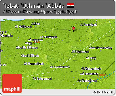Physical Panoramic Map of `Izbat `Uthmān `Abbās