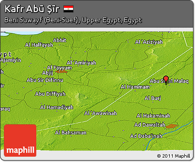 Physical Panoramic Map of Kafr Abū Şīr