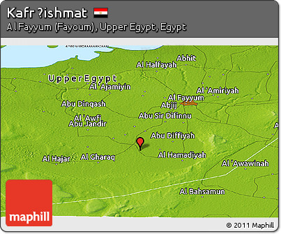 Physical Panoramic Map of Kafr Ḩishmat