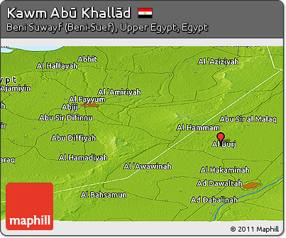 Physical Panoramic Map of Kawm Abū Khallād