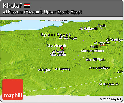 Physical Panoramic Map of Khalaf