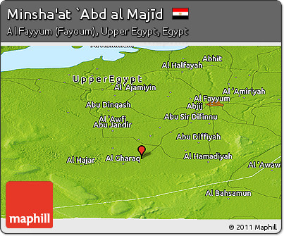 Physical Panoramic Map of Minsha'at `Abd Al Majīd