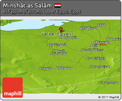 Physical Panoramic Map of Minshāt As Salām