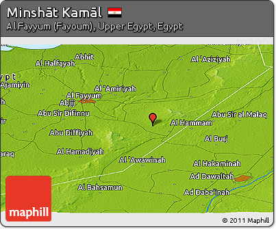 Physical Panoramic Map of Minshāt Kamāl