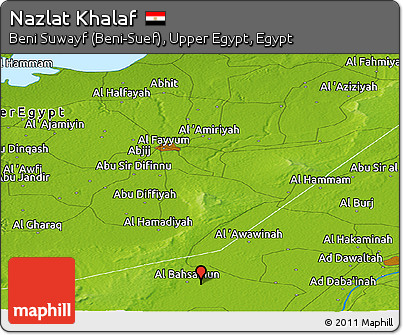 Physical Panoramic Map of Nazlat Khalaf