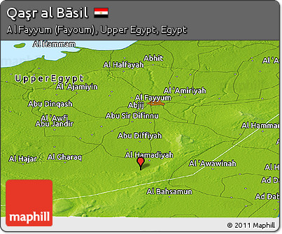 Physical Panoramic Map of Qaşr Al Bāsil