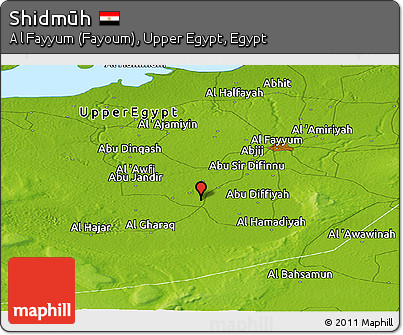 Physical Panoramic Map of Shidmūh