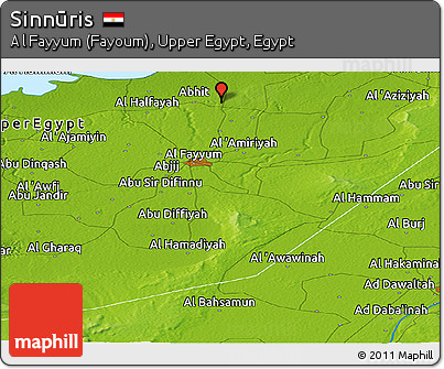 Physical Panoramic Map of Sinnūris
