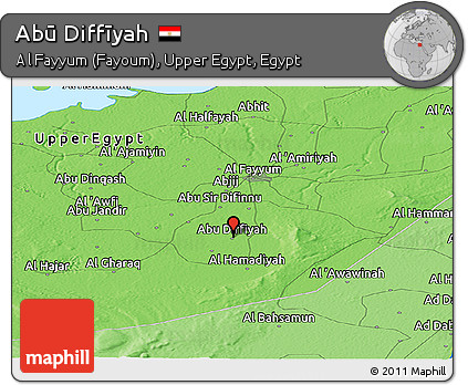 Political Panoramic Map of Abū Diffīyah