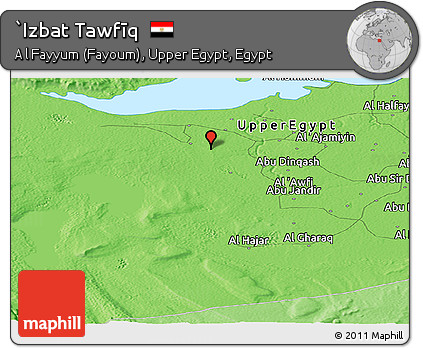 Political Panoramic Map of `Izbat Tawfīq