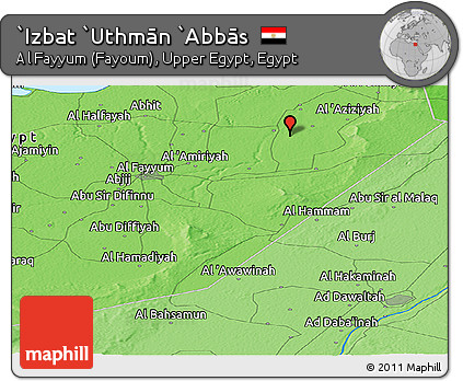 Political Panoramic Map of `Izbat `Uthmān `Abbās