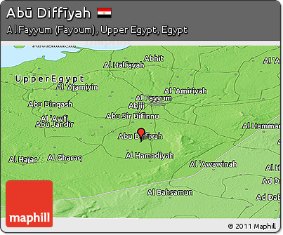 Political Panoramic Map of Abū Diffīyah