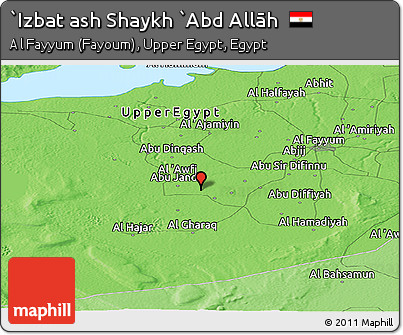 Political Panoramic Map of `Izbat Ash Shaykh `Abd Allāh