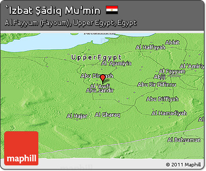 Political Panoramic Map of `Izbat Şādiq Mu'min
