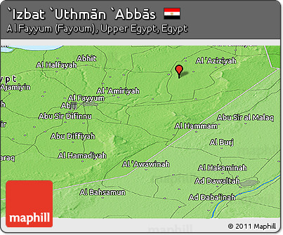 Political Panoramic Map of `Izbat `Uthmān `Abbās