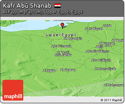 Political Panoramic Map of Kafr Abū Shanab