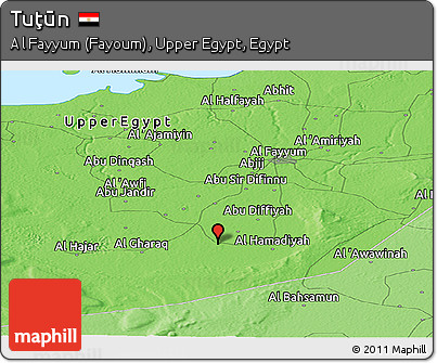 Political Panoramic Map of Tuţūn