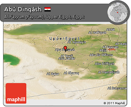 Satellite Panoramic Map of Abū Dinqāsh