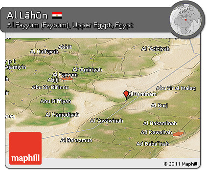 Satellite Panoramic Map of Al Lāhūn