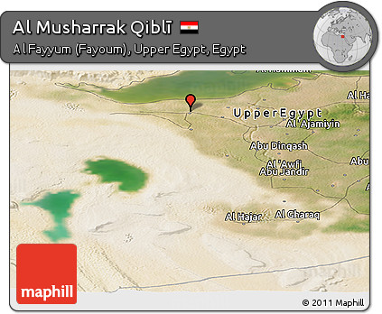 Satellite Panoramic Map of Al Musharrak Qiblī