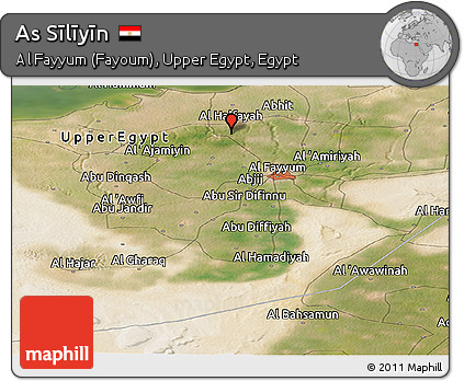 Satellite Panoramic Map of As Sīlīyīn
