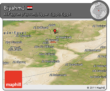 Satellite Panoramic Map of Biyahmū