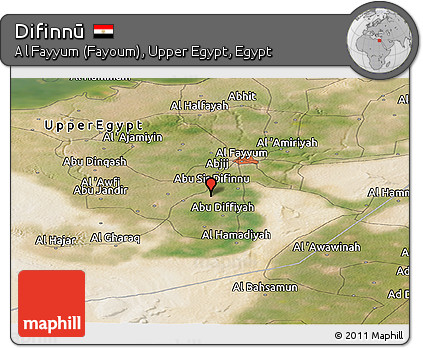 Satellite Panoramic Map of Difinnū