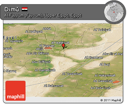 Satellite Panoramic Map of Dimū