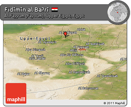 Satellite Panoramic Map of Fidīmīn Al Baḩrī
