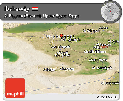 Satellite Panoramic Map of Ibshawāy