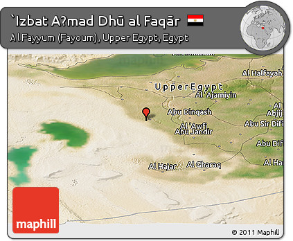 Satellite Panoramic Map of `Izbat Aḩmad Dhū Al Faqār