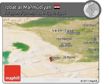 Satellite Panoramic Map of `Izbat Al Maḩmūdīyah