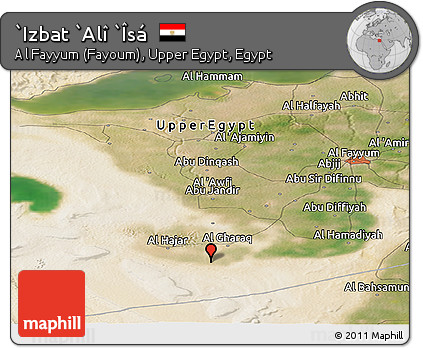 Satellite Panoramic Map of `Izbat `Alî `Îsá