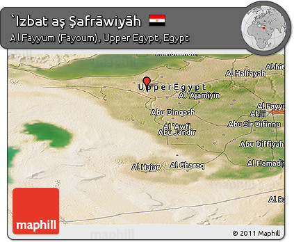 Satellite Panoramic Map of `Izbat Aş Şafrāwiyāh