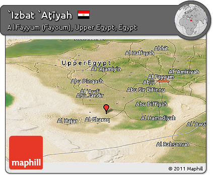 Satellite Panoramic Map of `Izbat `Aţīyah