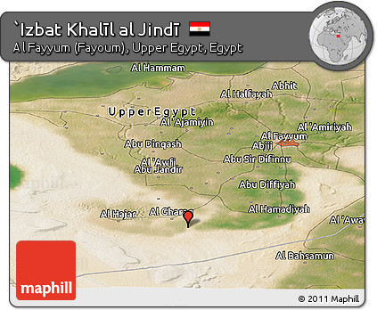 Satellite Panoramic Map of `Izbat Khalīl Al Jindī