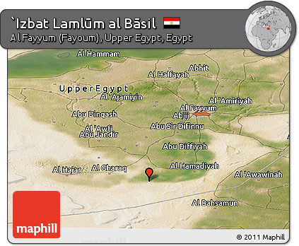 Satellite Panoramic Map of `Izbat Lamlūm Al Bāsil