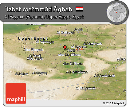 Satellite Panoramic Map of `Izbat Maḩmmūd Āghah