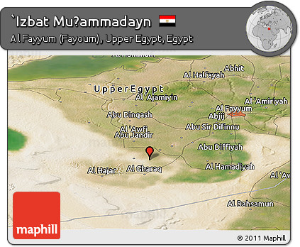 Satellite Panoramic Map of `Izbat Muḩammadayn