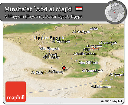 Satellite Panoramic Map of Minsha'at `Abd Al Majīd