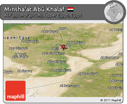 Satellite Panoramic Map of Minsha'at Abū Khalaf
