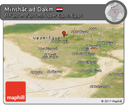 Satellite Panoramic Map of Minshāt Ad Dakm