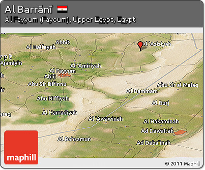 Satellite Panoramic Map of Al Barrānī