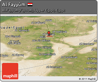 Satellite Panoramic Map of Al Fayyūm