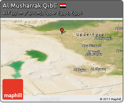 Satellite Panoramic Map of Al Musharrak Qiblī