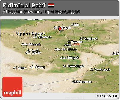 Satellite Panoramic Map of Fidīmīn Al Baḩrī