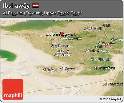 Satellite Panoramic Map of Ibshawāy