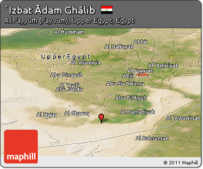 Satellite Panoramic Map of `Izbat Ādam Ghālib